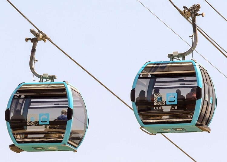 Cabinas del Cablebus de la Ciudad de México.