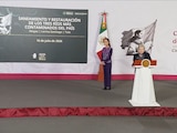 La titular de Semarnat en Palacio Nacional este jueves 16 de julio.