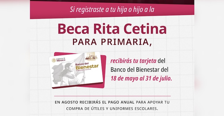 Beca Rita Cetina para primaria 2026