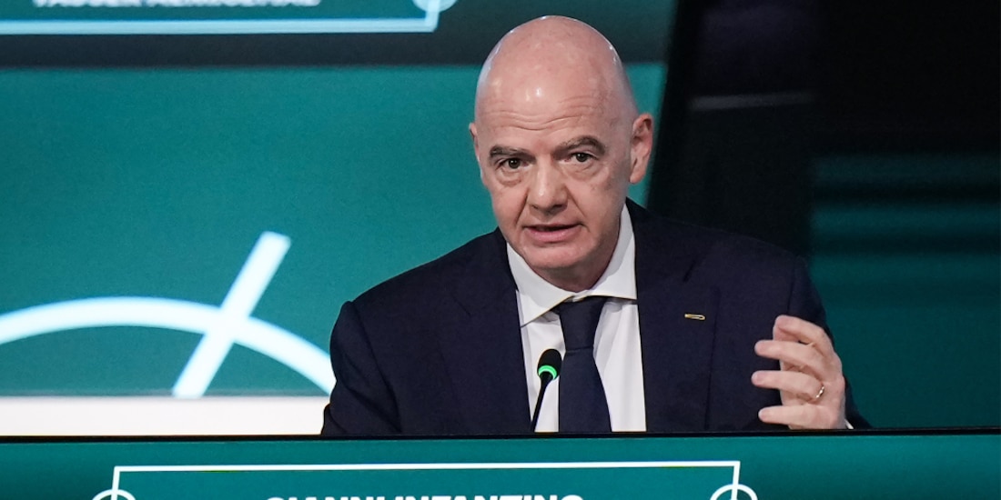 Gianni Infantino durante el Congreso de la FIFA, el jueves 30 de abril, en Vancouver.