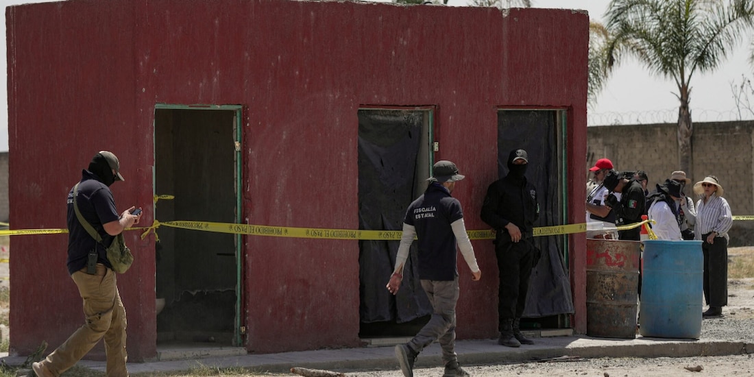 Área de baños que fue clausurada por las autoridades.