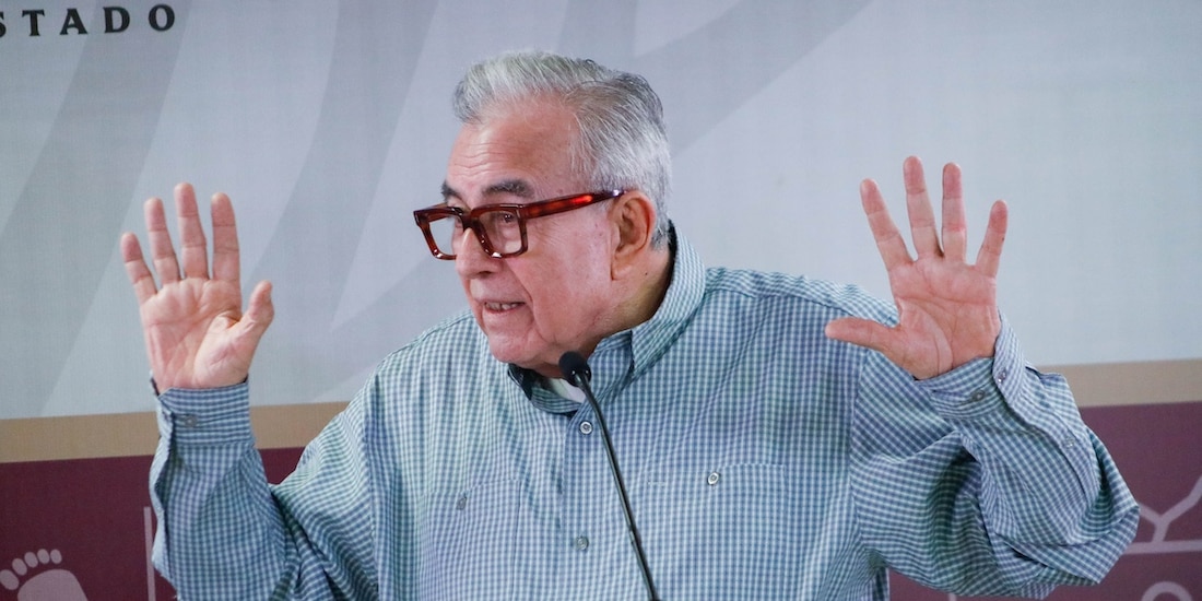 Rubén Rocha Moya, gobernador con licencia de Sinaloa.