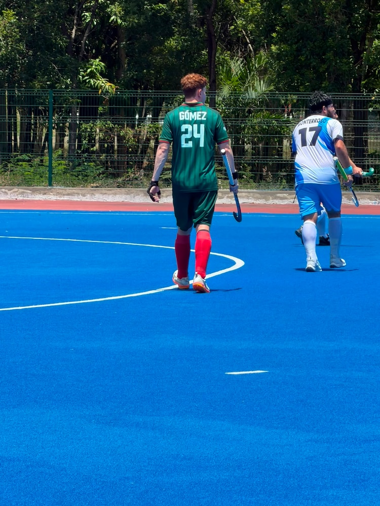 Jorge Gómez de la Selección Mexicana de hockey sobre césped en los Juegos Centroamericanos y del Caribe