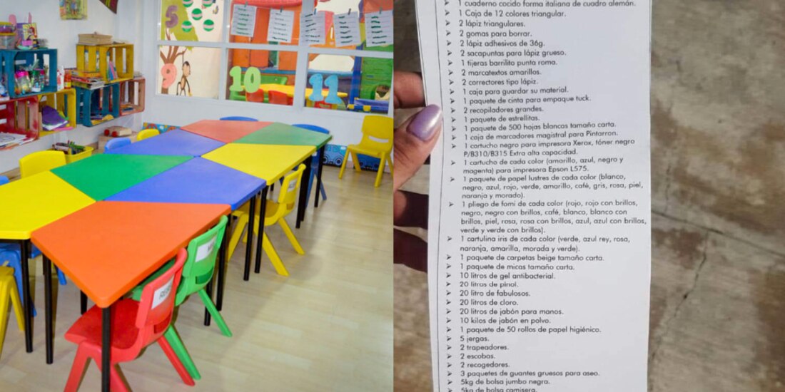 La lista de útiles que pidieron en este kínder se viralizó rápidamente.