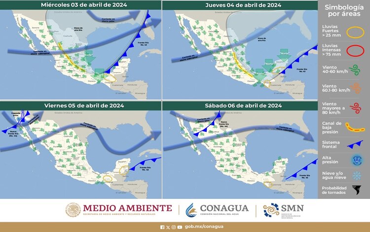 Prevén bajas temperaturas por la presencia de la Novena Tormenta Invernal, el frente frío No. 43 y una corriente en chorro polar.