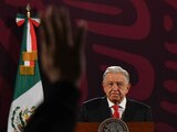 El Presidente Andrés Manuel López Obrador, en conferencia de prensa