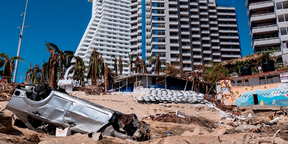 Daños por paso de Otis en Acapulco, Guerrero.