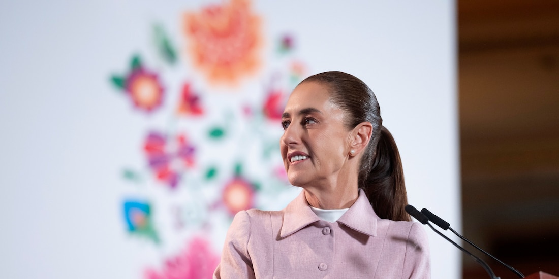 Claudia Sheinbaum, Presidenta de México, este martes en Palacio Nacional.