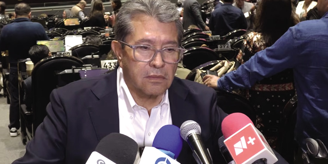 El diputado Ricardo Monreal, ayer, en entrevista con medios.