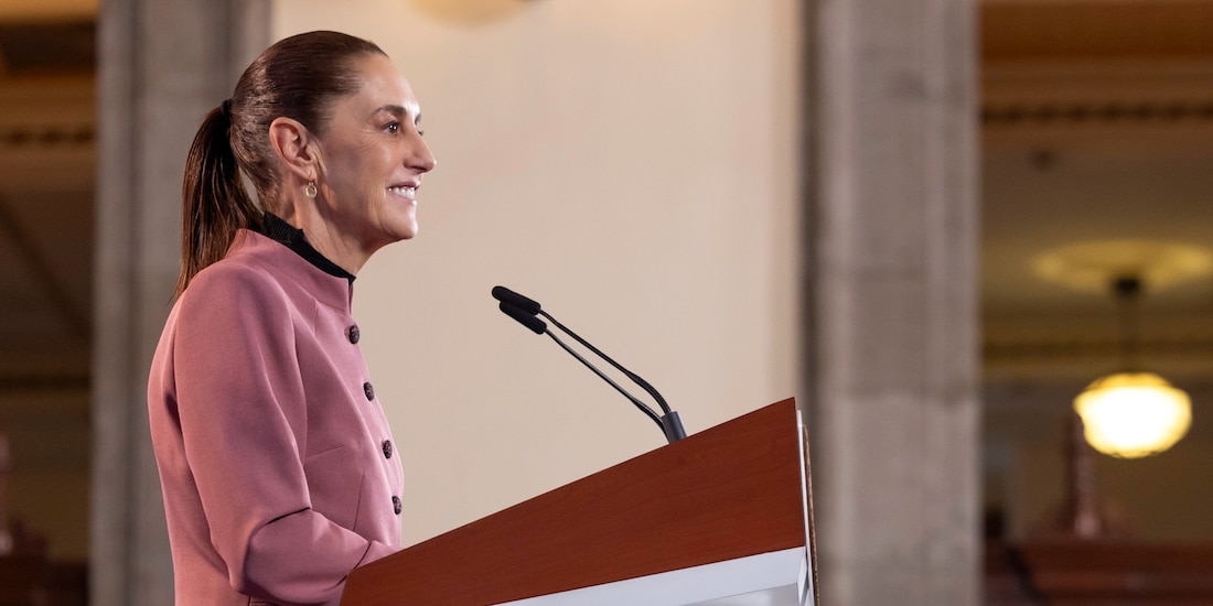 Claudia Sheinbaum, presidenta de México, durante Conferencia matutina.