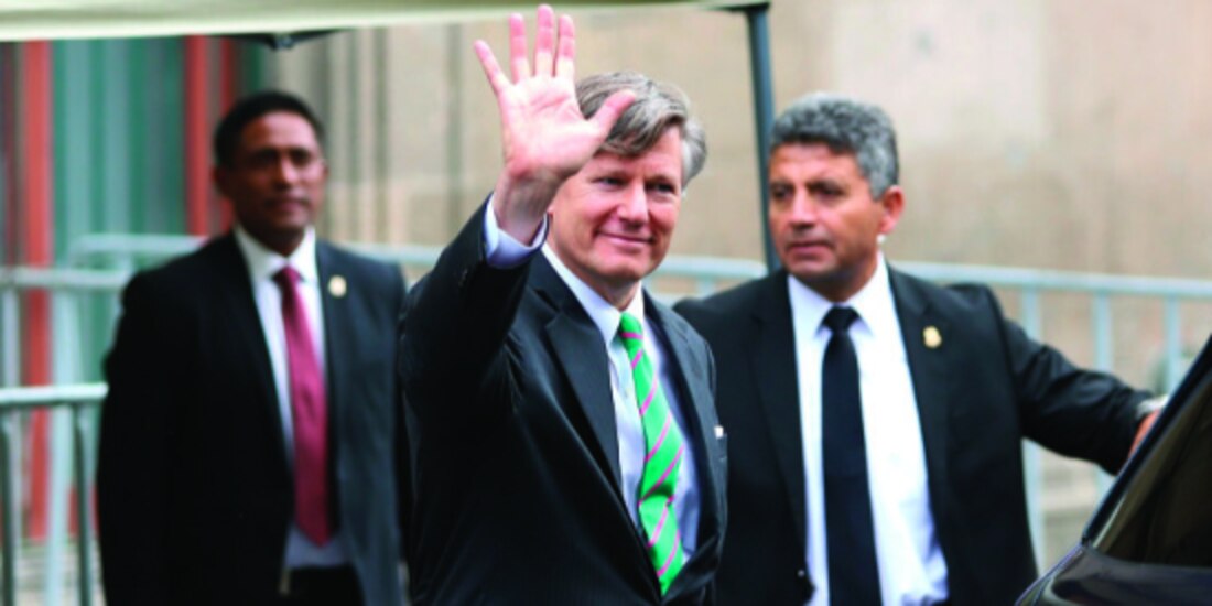 El subsecretario de Estado, Christopher Landau, el miércoles, en México.