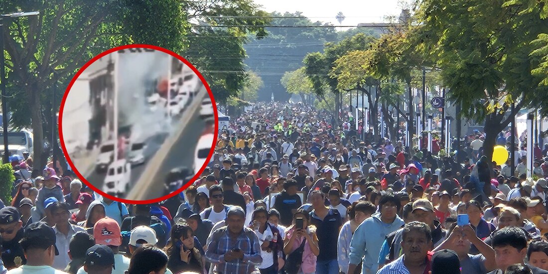 Se registra explosión de pirotecnia en camioneta que transportaba peregrinación
