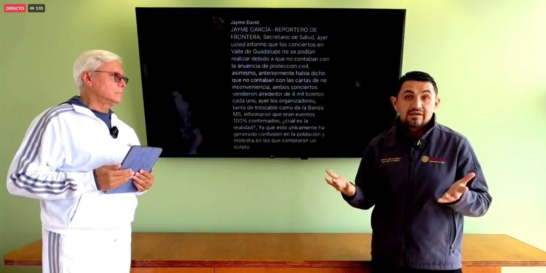 El gobernador de Baja California, Jaime Bonilla, y su secretario de Salud, Alonso Pérez Rico.