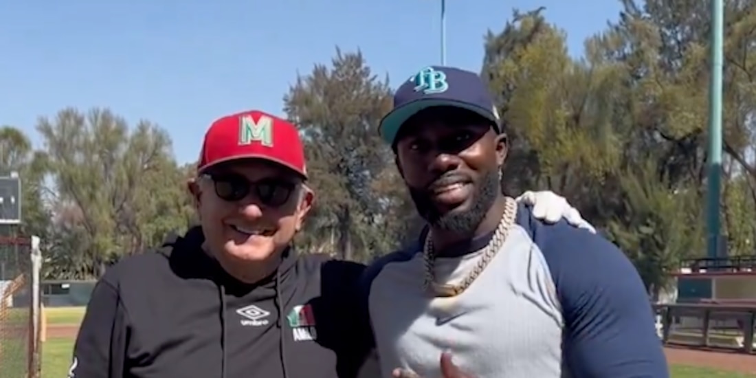 AMLO y Randy Arozarena tuvieron un concurso de home runs.