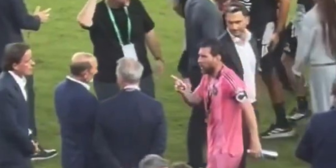 Lionel Messi se encara con el comisionado de la MLS, Don Garber