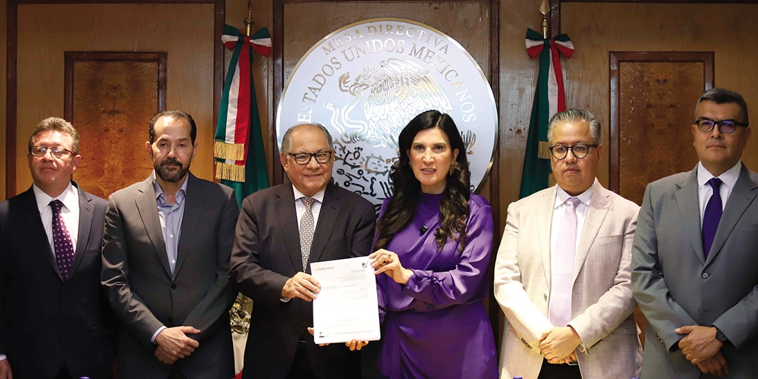 La presidenta de la Cámara de Diputados, Kenia López, recibió ayer la propuesta presidencial.