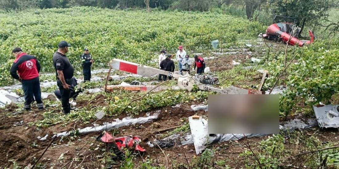 Helicóptero se desploma entre los límites de Edomex y Morelos.