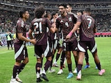 Jugadores de la Selección Mexicana celebran un gol.