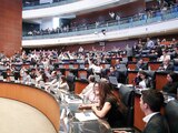 Votación, ayer, en el pleno del Senado de la República.