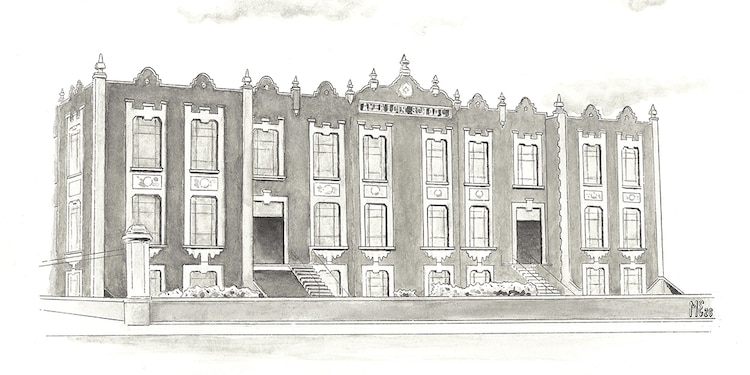 EN SAN LUIS Potosí 214 estaba el Colegio
Americano, construido por Lewis
Lamm. Permaneció ahí hasta 1946.
Actualmente está la Plaza Insurgentes,
documentó Mario Chew.