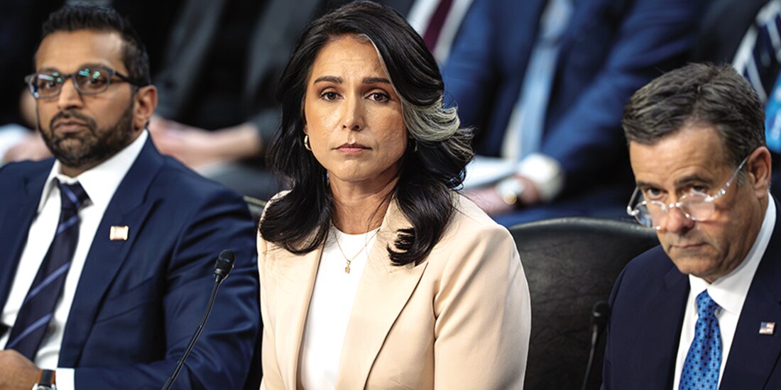 La directora de Inteligencia Nacional de EU, Tulsi Gabbard, ayer, en el Capitolio, Washington.