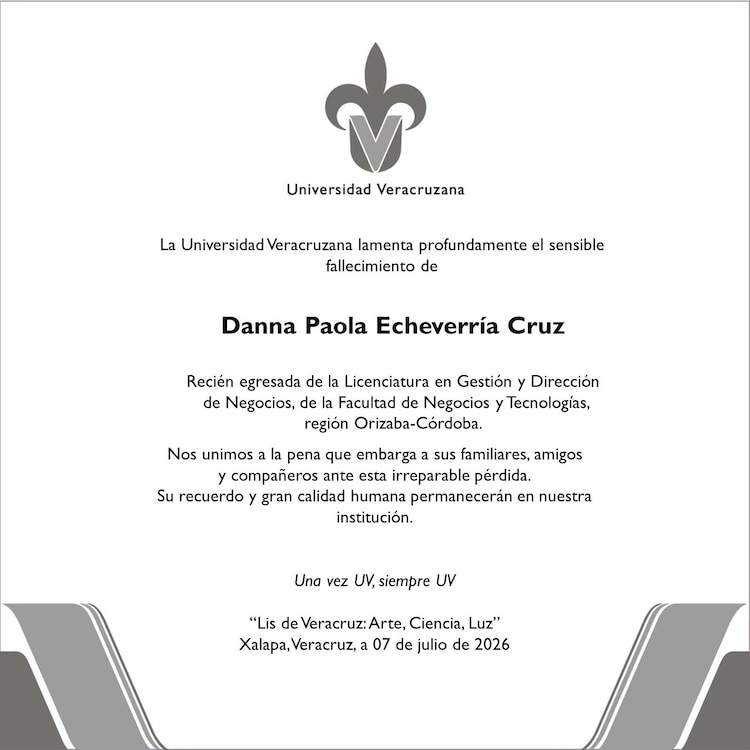 Comunicado de la Universidad de Veracruz