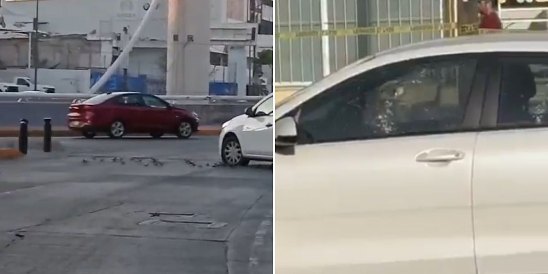 Autoridades acordonaron el centro de Guadalajara luego de localizar autos dañados y ponchallantas en la vía pública.