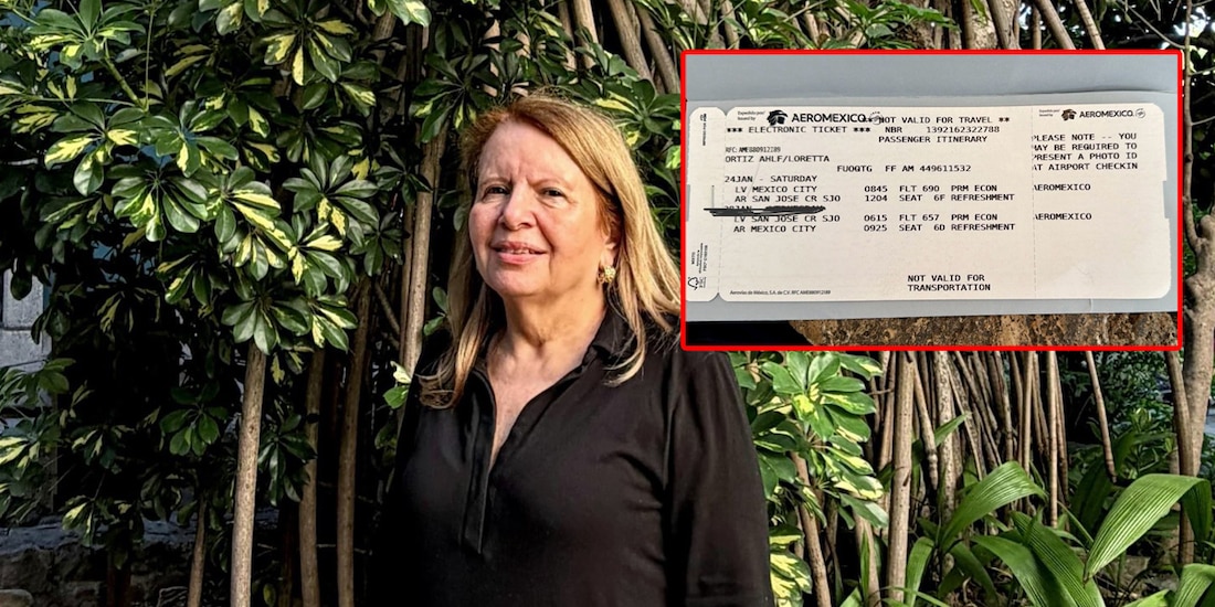 Ministra Loretta Ortiz no viajó a Costa Rica en primera clase, según boleto de avión.