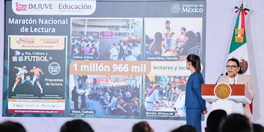 La Presidenta de México y la Secretaria de Gobernación.