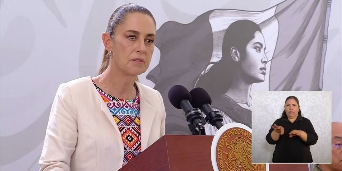 Claudia Sheinbaum este viernes en Sinaloa.