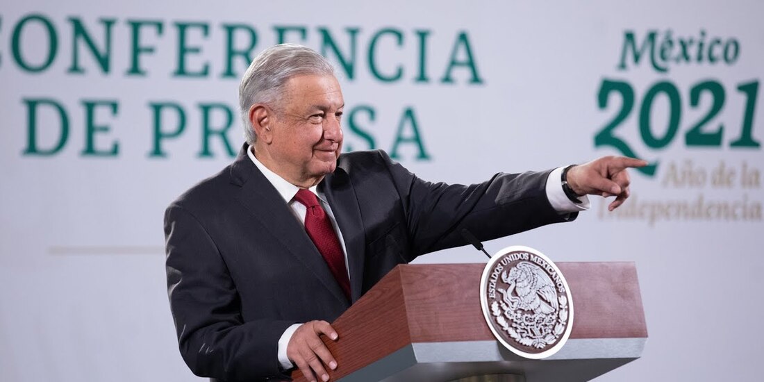 AMLO, Presidente de México, encabeza este viernes 4 de junio, desde Palacio Nacional, la mañanera..