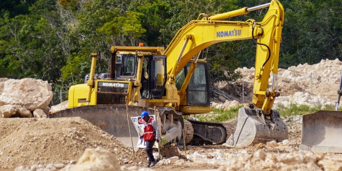 Obras del Tren Maya en Cancún, Quintana Roo, el pasado 11 de noviembre del 2022.