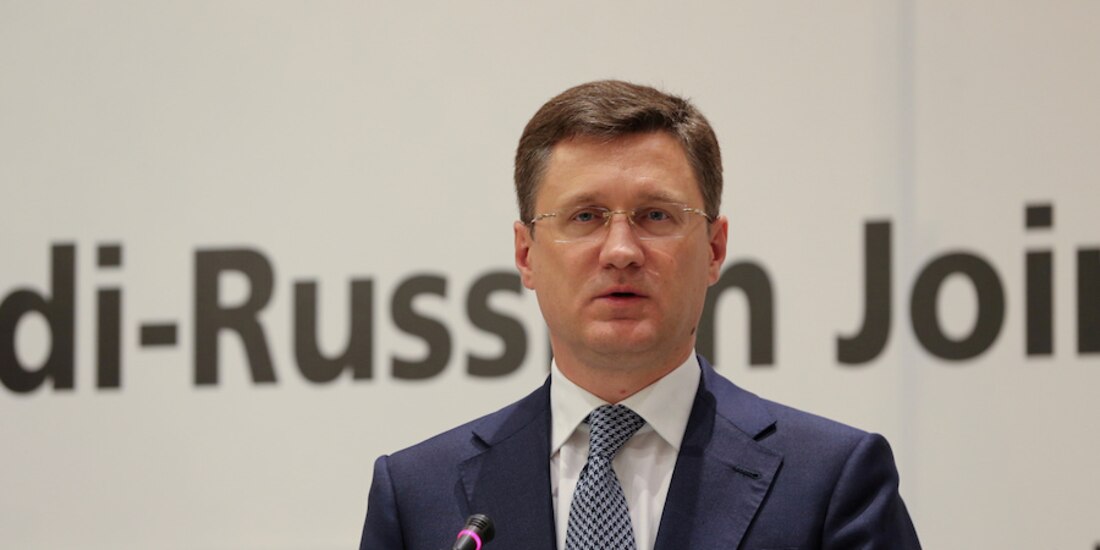 El ministro de Energía ruso, Alexander Novak, en rueda de prensa en Riad, Arabia Saudita, el 19 de diciembre.