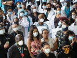 Trabajadores de la salud en Nueva York, el jueves 4 de junio de 2020.