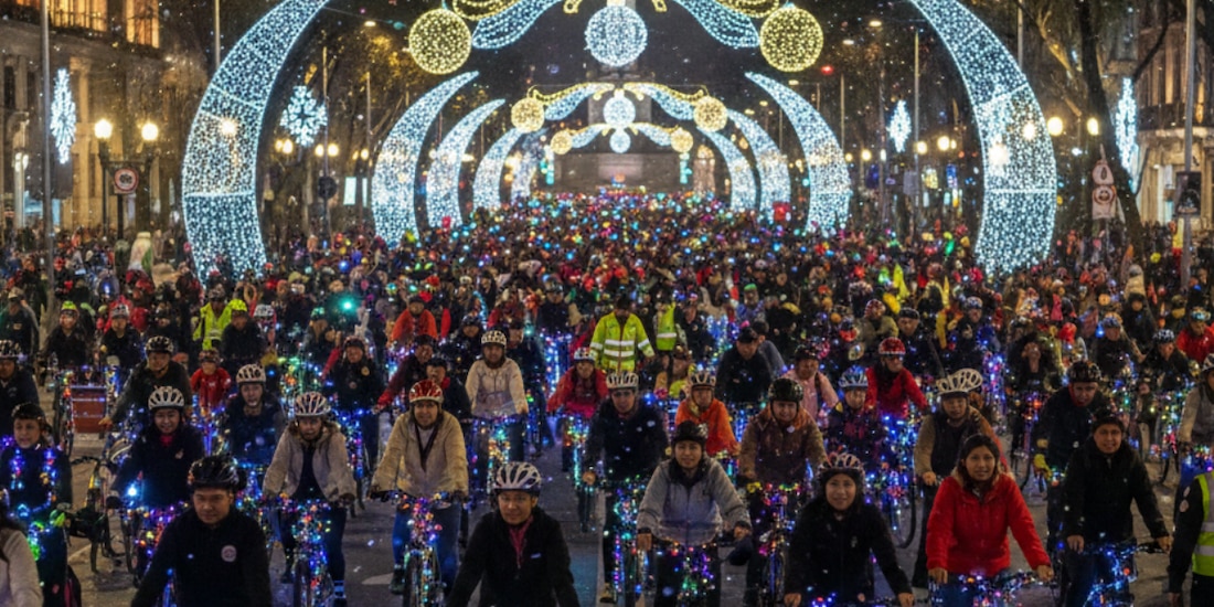 Paseo Nocturno navideño en bicicleta