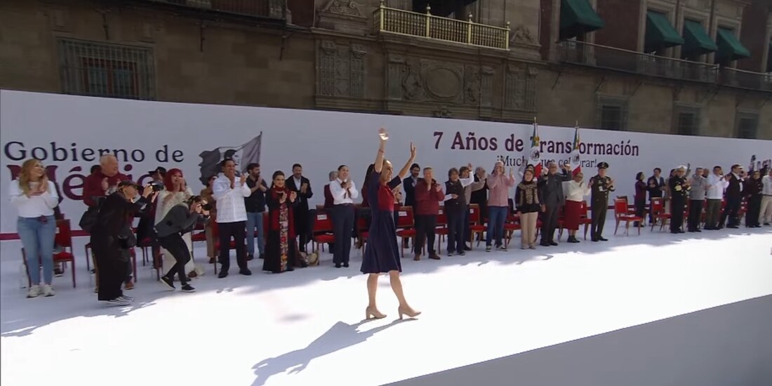 Sheinbaum en el Zócalo.