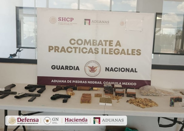 Armamento asegurado en autobús con destino a Zacatecas.