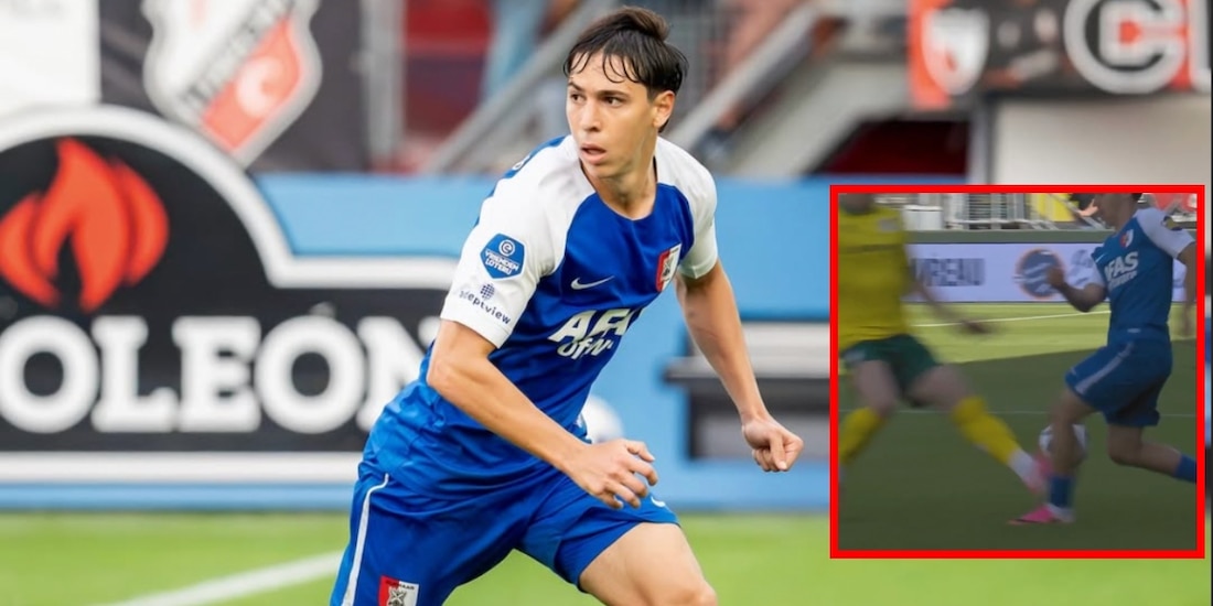 Mateo Chávez recibe una fuerte entrada con el AZ Alkmaar