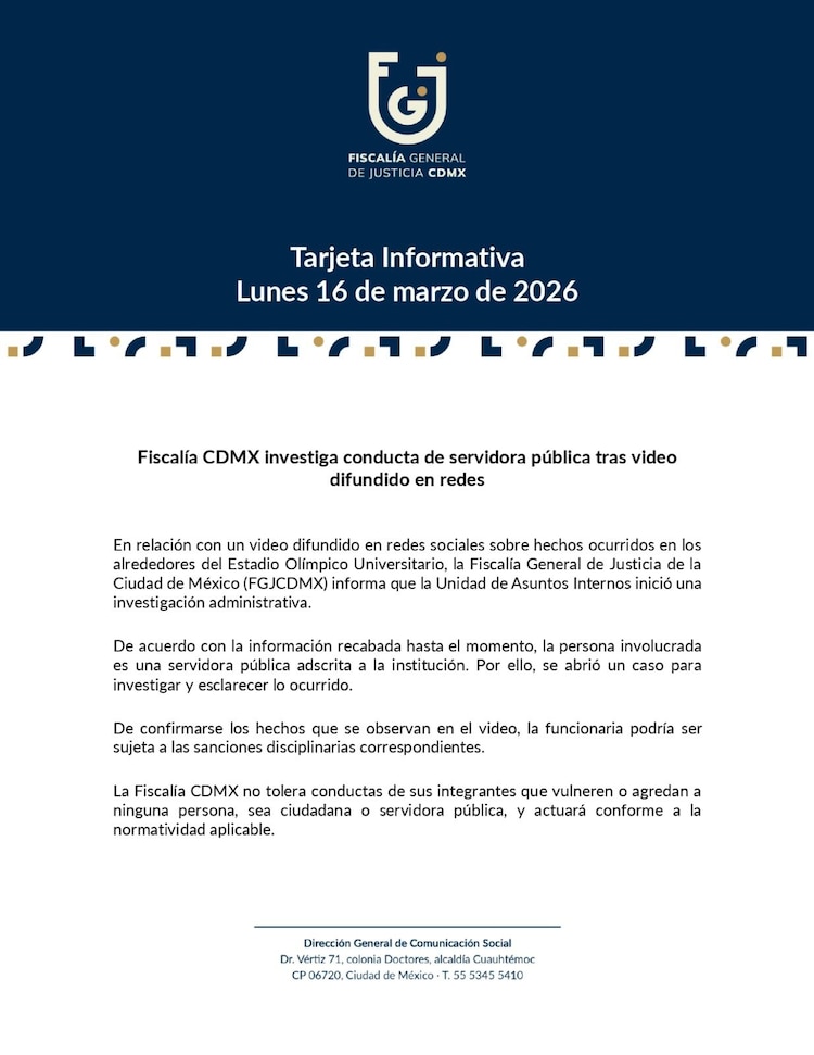 Comunicado de la FGJ