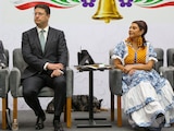 Pablo Vázquez Camacho, secretario de Seguridad Ciudadana junto a la Jefa de Gobierno, Clara Brugada