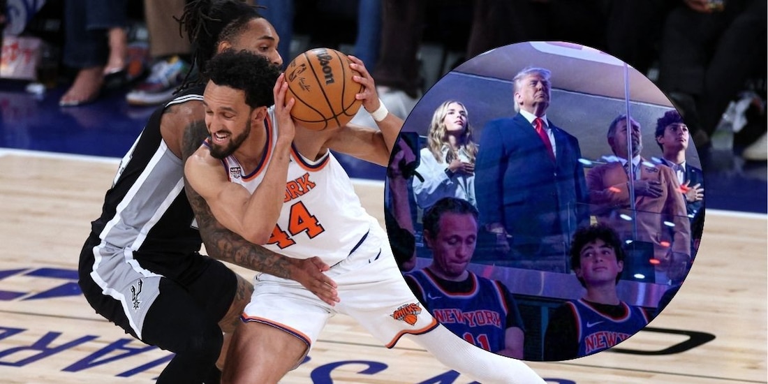 Funcionario mexicano es captado en asientos de lujo de finales de NBA en el Madison Square Garden.