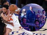 Funcionario mexicano es captado en asientos de lujo de finales de NBA en el Madison Square Garden.