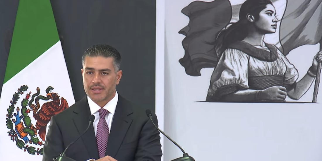 Omar García Harfuch, titular de la SSPC, en conferencia de prensa.