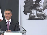 Omar García Harfuch, titular de la SSPC, en conferencia de prensa.