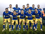 Jugadores del América antes de la final de ida del Apertura 2023 de la Liga MX