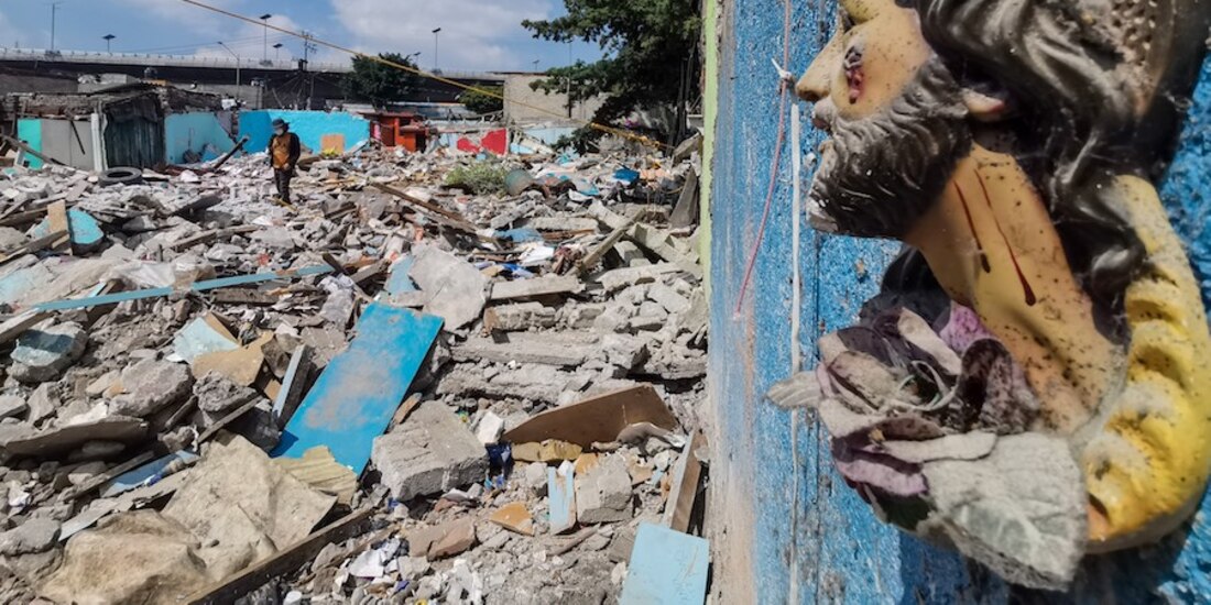 Escena de los escombros en el legendario barrio de Tacubaya, donde vivían 185 familias, en octubre pasado.