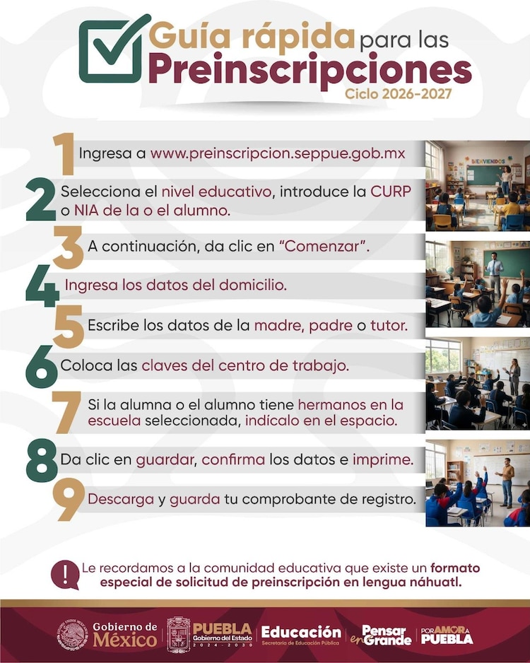 Preinscripciones en línea Puebla