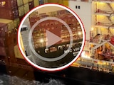 Crucero choca contra un buque portacontenedores