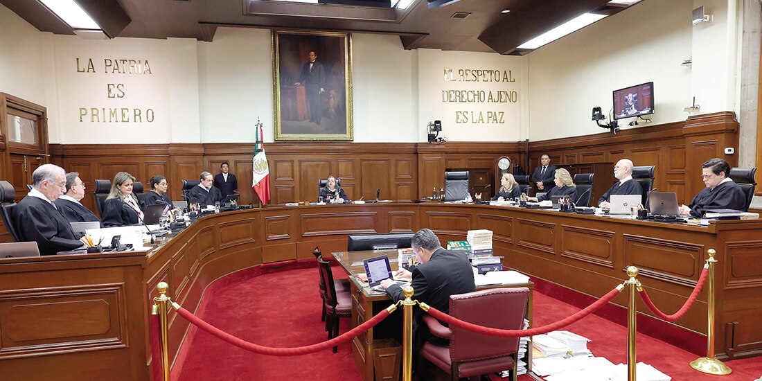 Pleno de la SCJN, ayer, durante la última sesión extraordinaria en la que desahogó impugnaciones a la elección judicial.