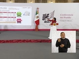 Explicación del tema de Finabien en Palacio Nacional.